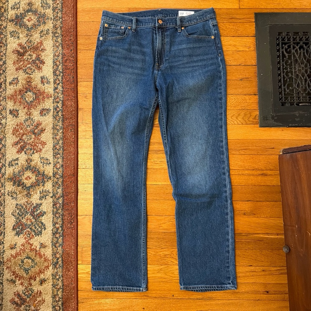 GAP Women's Straight Jeans - Deep Blue Wash